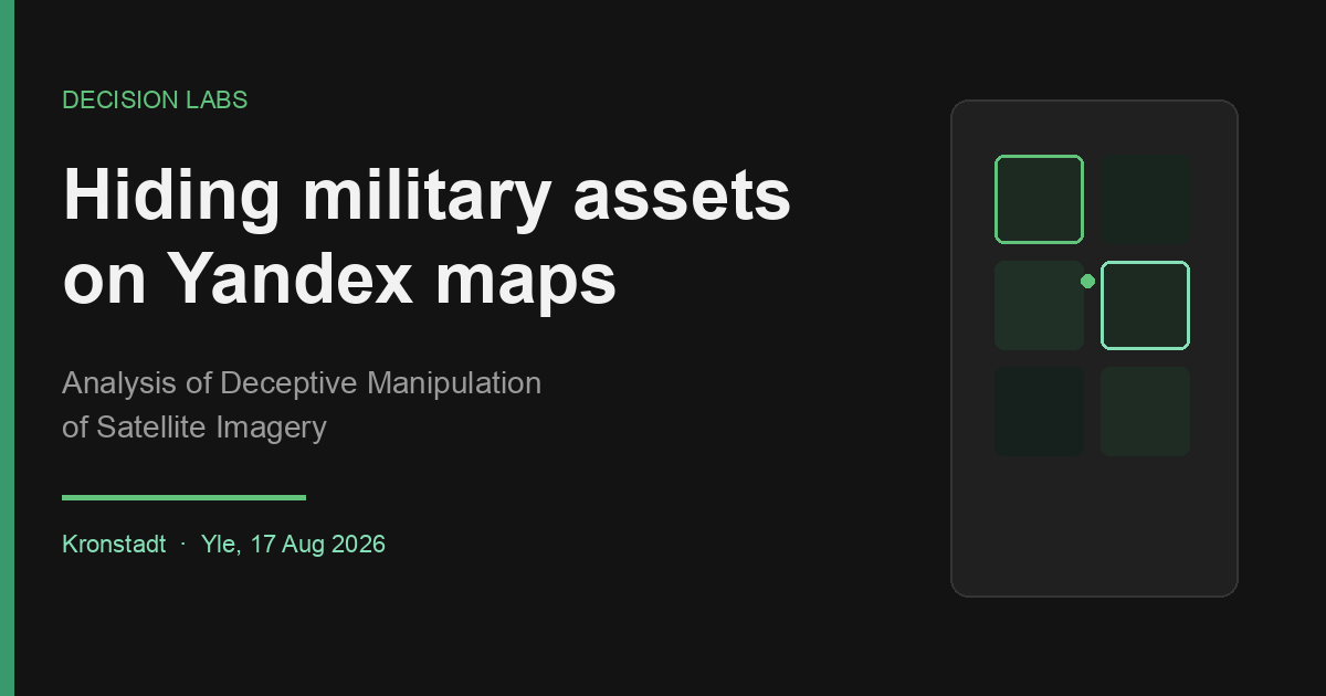 Hiding military assets on Yandex maps